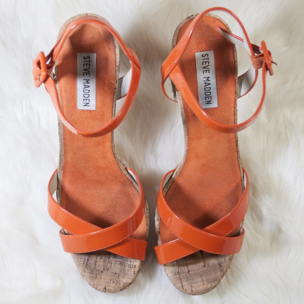 🎉HP🎉 Steve Madden Roxann Cork Platform Heels - Picture 4 of 8